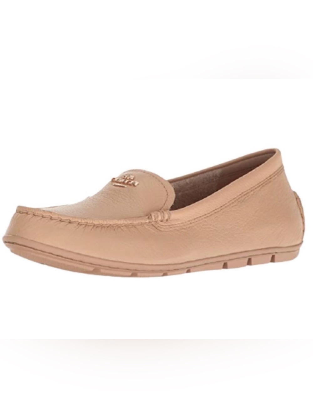 Coach Mary Lock Up Women’s Leather Moccasin Loafers in Beechwood Tan